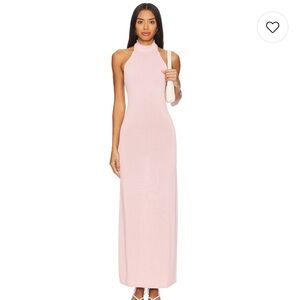 Camila Coelho Justine Halter Maxi Dress in Light Pink